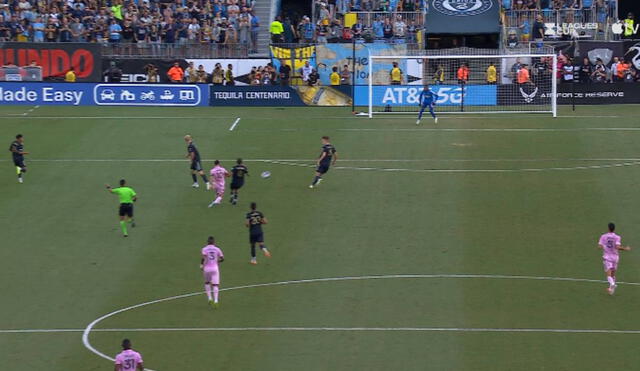 Lionel Messi anotó de larga distancia en la semifinal de la Leagues Cup 2023. Foto: captura/Apple TV - Video: Apple TV