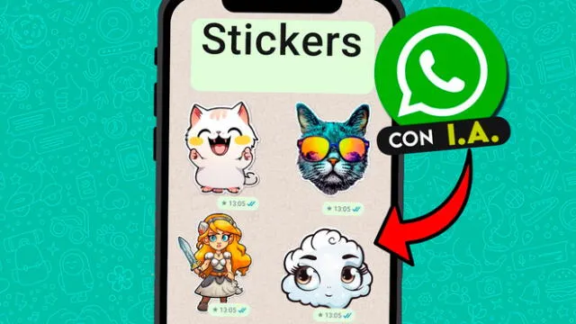 Los stickers de WhatsApp creados con IA están disponibles en la beta. Foto: Salvaje/YouTube