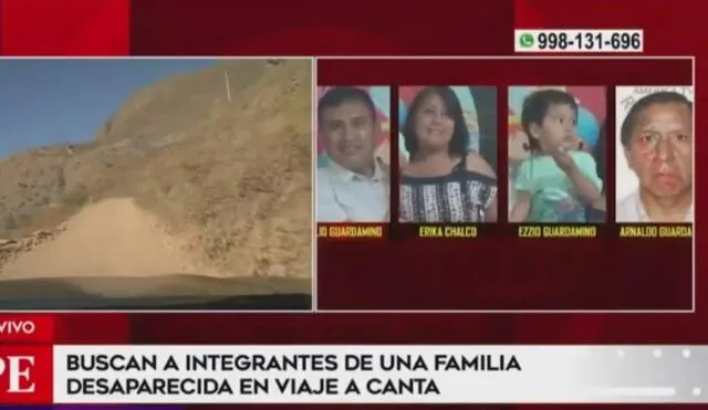 Son cuatro días que la familia desapareció cuando se dirigía al distrito de Huamantanga (canta). Foto: captura América TV.