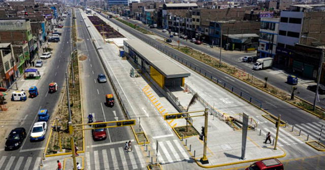 La ruta troncal del Metropolitano de Lima consta de 10,2 kilómetros que uniría Comas y Carabayllo. Foto: Perú construye