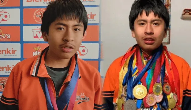 El alumno podrá representar al Perú en campeonato de matemáticas en Polonia. Foto: composición LR/Facebook/captura de Twitter