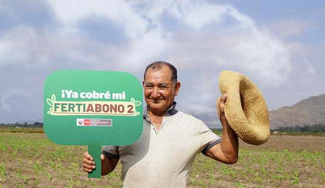 El plazo para cobrar el Fertiabono 2 se ha extendido hasta el jueves 31 de agosto. Foto: Midagri