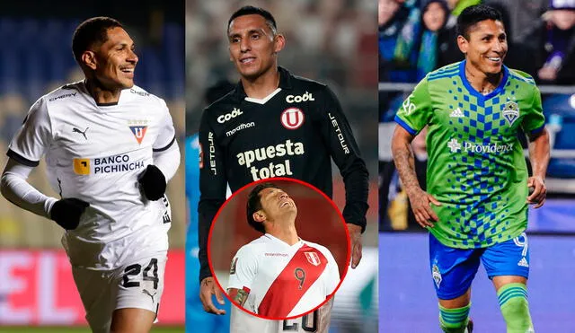 Además de Lapadula, Guerrero, Valera y Ruidíaz son los otros delanteros que han jugado como '9' en la selección peruana. Foto: composición de LR/EFE/Luis Jiménez/Archivo GLR/Seattle Sounders