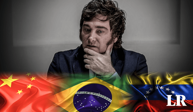 Javier Milei, anuncia que cortará lazos con Brasil, Venezuela, China, entre otros países que considera "comunistas". Foto: Composición de Fabrizio Oviedo/LR