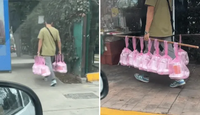 Los usuarios felicitaron al joven por tener un trabajo honrado. Foto: composición LR/TikTok/@karensayli