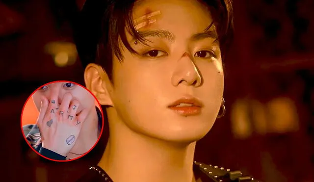 Jungkook indicó que uno de sus tatuajes significa un pedido de amor. Foto: composición LR/HYBE