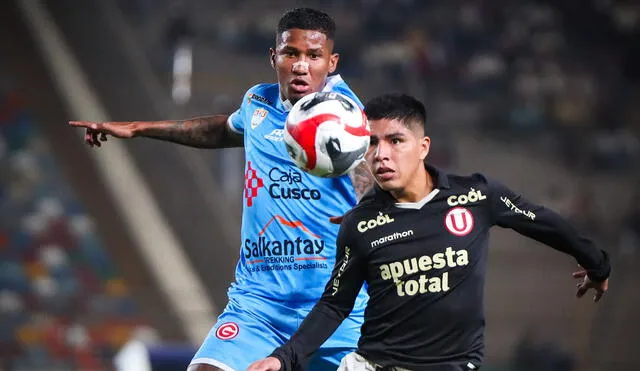 Piero Quispe anotó el gol del empate de Universitario ante Deportivo Garcilaso en el estadio Monumental. Foto: Universitario