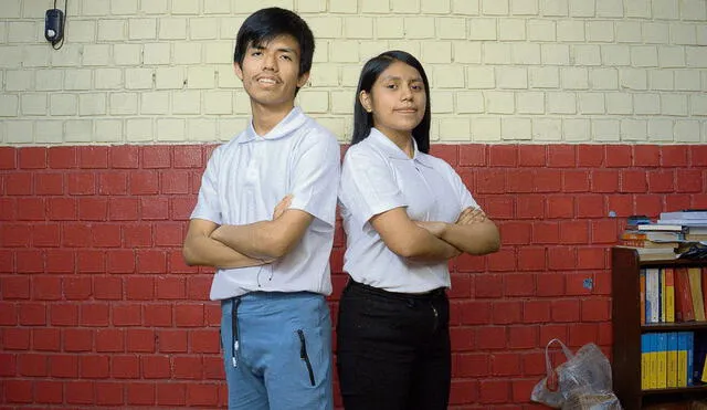 Lo lograron. Manuel (17) y Valeria (18) se prepararon desde el primer año de secundaria. Foto: difusión.