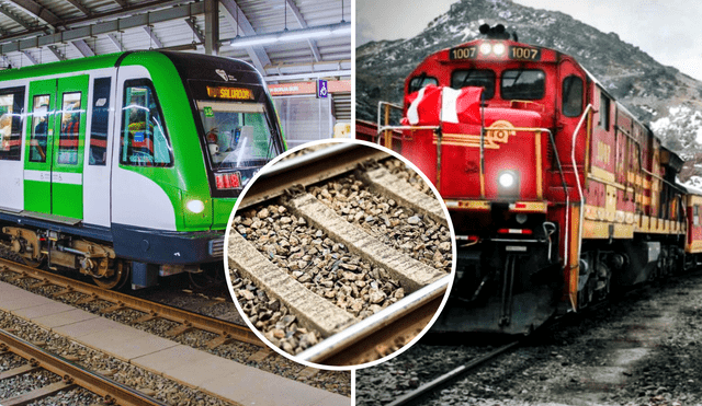 Conoce por qué motivo colocan piedras debajo de los rieles del tren. Foto: composición LR/Metro de Lima/Andina