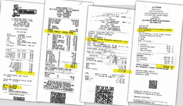 Boletas ponen en evidencia que se usa dinero de Copasa para financiar los almuerzos de funcionarios y trabajadores. Foto: La República