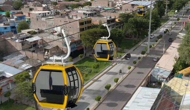 Teleféricos en Arequipa serían menos contaminantes en comparación al transporte vehicular. Foto: BN Américas/Referencia