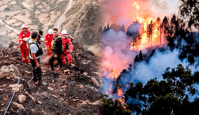 Incendio causa zozobra en Apurímac. Foto: composición LR/ difusión