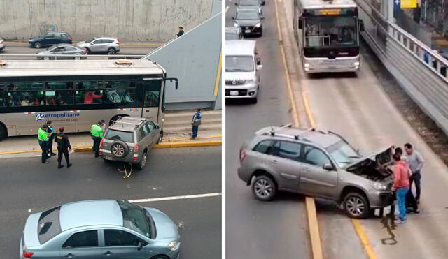 Accidente de tránsito en vía del Metropolitano. Foto: composición LR/difusión| Video: Difusión