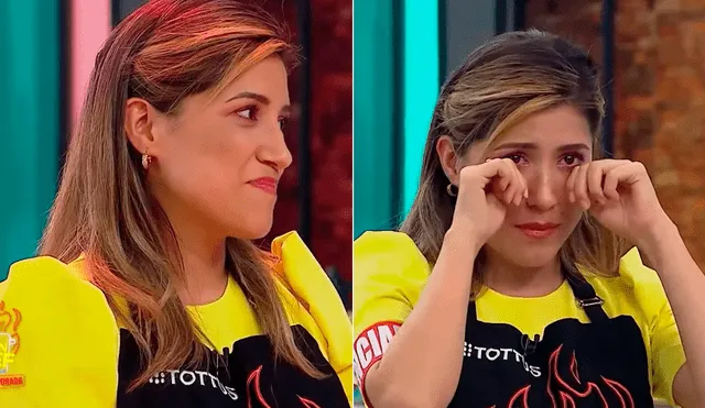 Fátima Aguilar fue la segunda eliminada de 'El gran chef: famosos'. Fotos: captura/Latina/YouTube