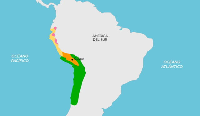 Esta fue la extensión territorial del Tahuantinsuyo en América del Sur. Foto: Enciclopedia Humanidades
