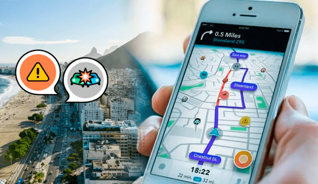 Waze es una de las aplicaciones de mapas que lidera el mercado de los equipos móviles. Foto: composición LR/Waze/Computer Hoy
