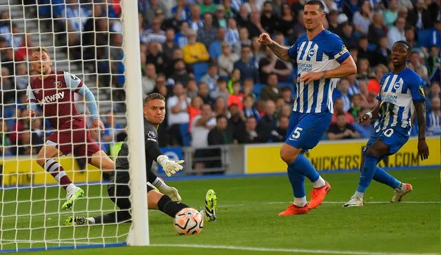 West Ham goleó de visita a Brighton y puso fin a su invicto en la presente temporada de la Premier League. Foto: West Ham