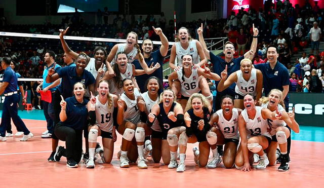 Estados Unidos se impuso con parciales de 24-26, 25-18, 25-20 y 25-21. Foto: Norceca