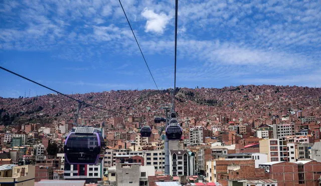 Teleférico La Paz-El Alto. Foto: AFP