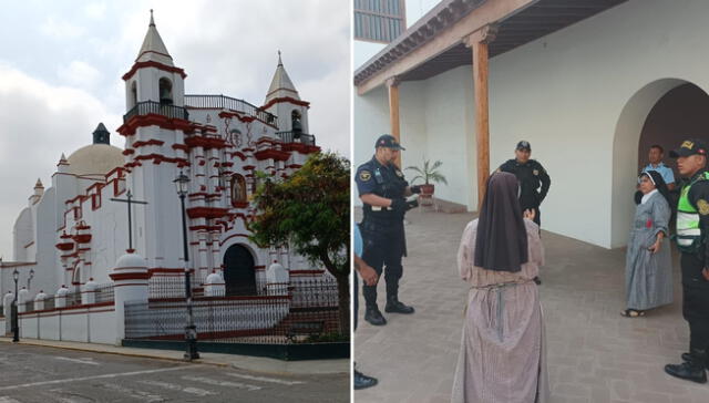 Uniformados llegaron al convento a buscar al delincuente. Foto: composición LR/Yolanda Goicochea LR/Seguridad Ciudadana de Trujillo