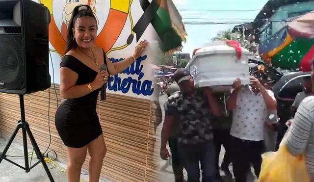 Entierro multitudinario de la reconocida cantante Yuliana Perea en Iquitos. Foto: composición LR/Steffano Trinidad