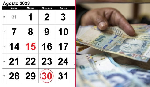 Los trabajadores del sector público y privado deberán recibir un triple pago si laboran este feriado del 30 de agosto. Foto: composición LR/calendarpedia/Andina