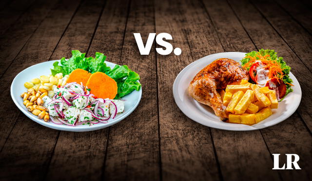 ¿Cuál es mejor, el ceviche o el pollo a la brasa? Un debate que tal vez nunca tenga una respuesta definitiva. Foto: composición LR/Jazmín Ceras