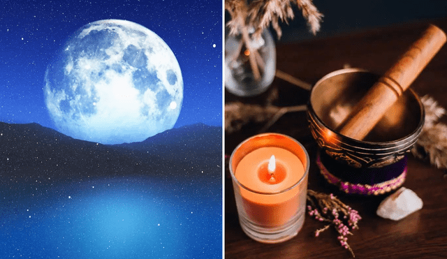 Rituales para la luna llena azul 2023: ¿cómo atraer la buena suerte en la noche de la superluna azul? Foto: composición LR/Freepik