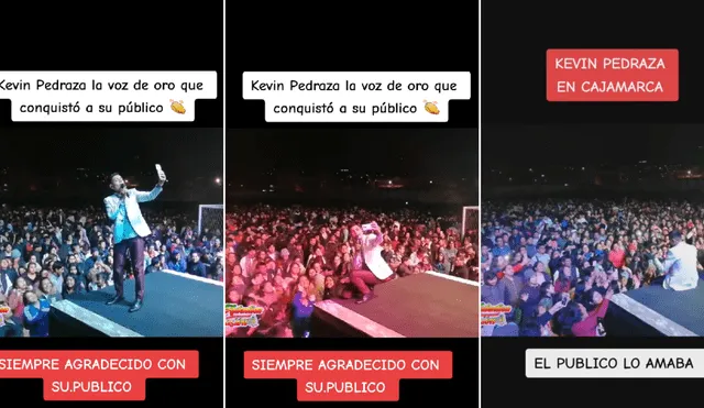 Kevin Pedraza junto con sus seguidores en uno de sus tantos shows. Foto: composición LR/difusión - Video: difusión