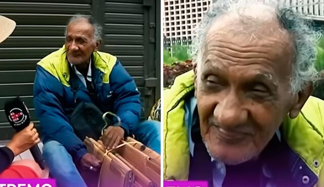 El 'Tío Camagüey' lleva muchos años viviendo en las calles de Lima y alejado de su familia. Foto: composición LR/Panamericana TV