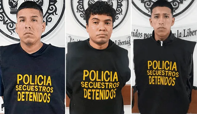Acusados. La Policía capturó a Luis Vega Luciano, Jhonathan Mayta Díaz y Gean Santillán Auris en Jesús María y SJL. Foto: composiciónLR