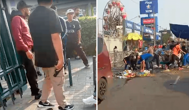 Los vendedores piden que el centro comercial explique por qué se dejó entrar a los sujetos al recinto.  Foto y video: Bárbara Mamani - La República