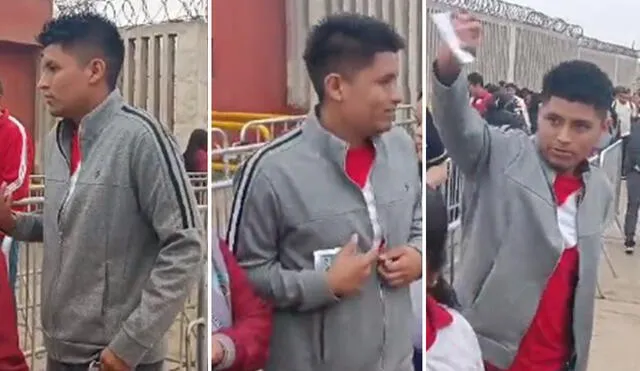 Hincha fue impedido de entrar al Monumental por tener camiseta de Perú. Foto: composición/captura Difusión.