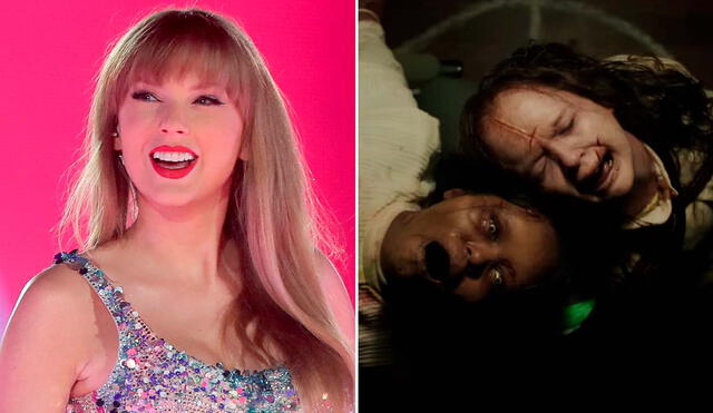 La cinta de Taylor Swift ocasionó que los encargados de ‘El exorcista: creyentes’ cambien su fecha de estreno. Foto: composición LR/ AFP/ Universal Pictures