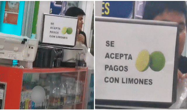 El dueño del negocio aceptó que le paguen por sus servicios o productos con limones. Foto: composición LR/TikTok/@Wiliansangamasalinas