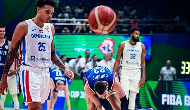 República Dominicana se enfrentó a Serbia por un pase al Mundial de Baloncesto. Foto: FIBA