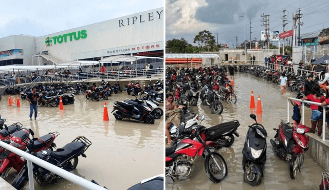 Inundación en centro comercial recién inaugurado en Iquitos. Foto: composición LR/difusión