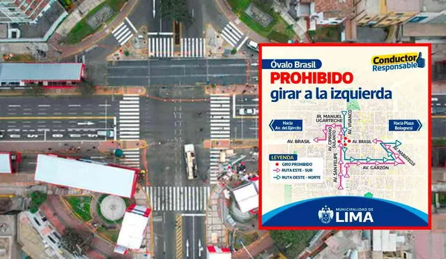 Conductores deberán respetar nuevas normas de tránsito en el óvalo Brasil. Foto: composición LR/Municipalidad de Lima