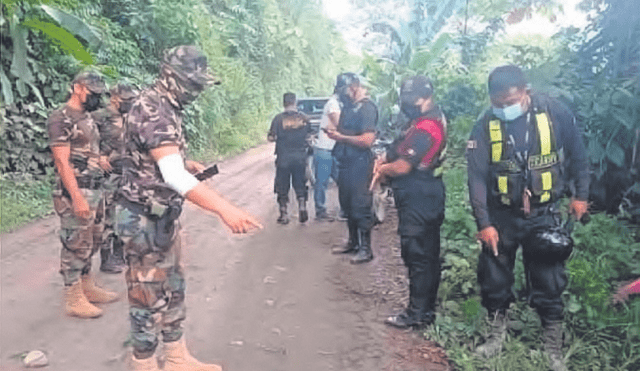 El lugar. Se hallaron casquillos de fusil y otras armas de guerra. También huellas de vehículos. Foto. difusión