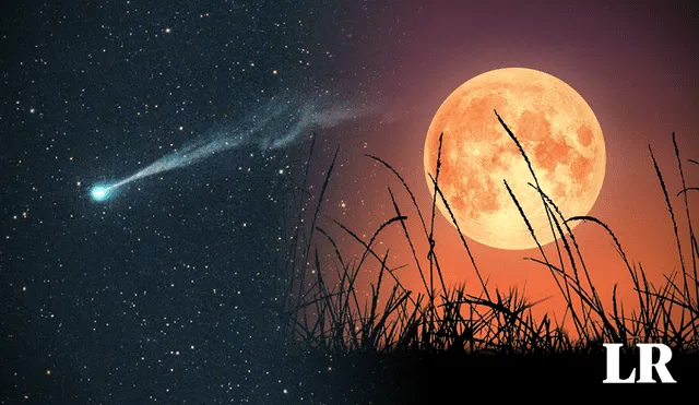 El paso del cometa Nishimura y la superluna son los eventos astronómicos más esperados de septiembre. Foto: composición LR