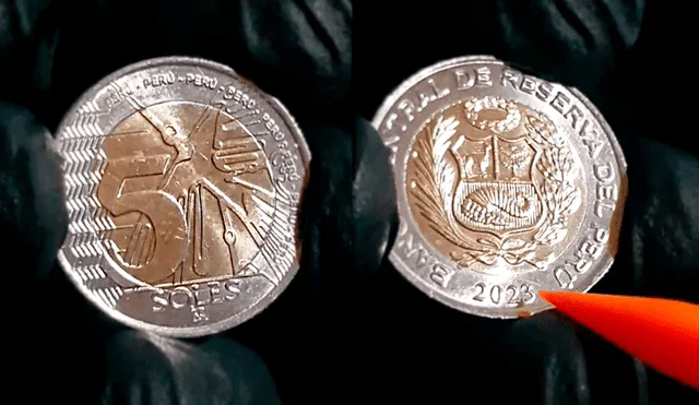 Conoce qué rasgo de esta moneda de S/5 soles la convierte en un objeto no coleccionable. Foto: composición LR/TikTok/Numismática Inca