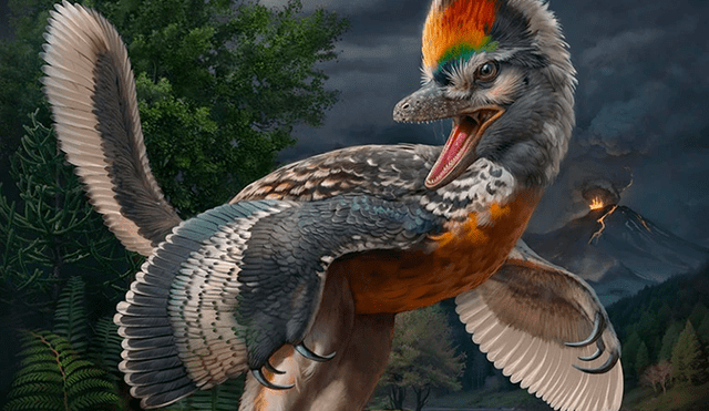 Representación artística del 'Fujiavenator prodigiosus', dinosaurio con aspecto de pájaro. Imagen: Chuang Zhao
