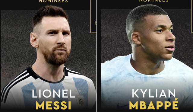 Lionel Messi y Kylian Mbappé fueron nominados al Balón de Oro 2023. Foto: Balón de Oro