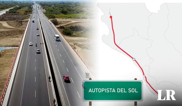 La autopista del Sol genera beneficios, pero está en la mira Contraloría por atrasos en la ejecución. Foto: composición LR