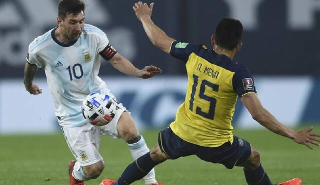 Argentina venció 1-0 a Ecuador en la anterior eliminatoria cuando jugaron en Buenos Aires. Foto: AFP