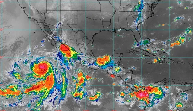 El huracán Jova se encuentra recorriendo el Pacífico mexicano, en donde causará lluvias "muy fuertes". Foto: CONAGUA