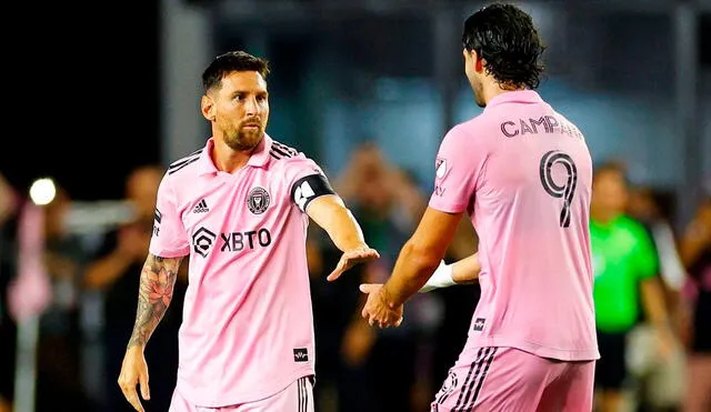 Lionel Messi asistió a Leonardo Campana en sus últimos 3 goles con Inter Miami. Foto: AFP