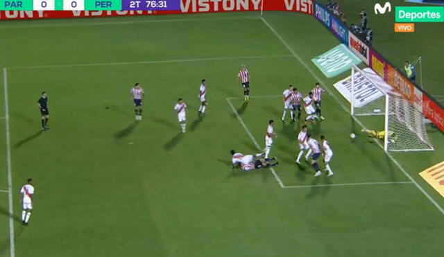 Perú y Paraguay empatan sin goles en Ciudad del Este por Eliminatorias. Foto: captura Movistar Deportes