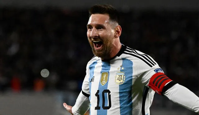 Lionel Messi le dio el triunfo a Argentina con un golazo de tiro libre en el Mas Monumental. Foto: AFP