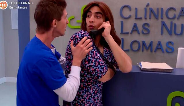'Jimmy' se vistió de 'Charito' buscando sacar a su mamá de la clínica. Foto: captura de América TV